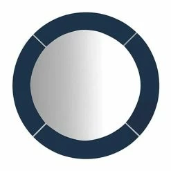 Imperial Annabel Moseley Blue Luxury Round Wooden Frame Mirror
